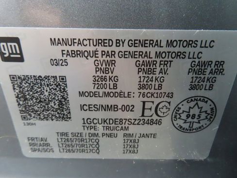 Used 2025 Chevrolet Silverado 1500 LT w/ Work Truck Package image 65