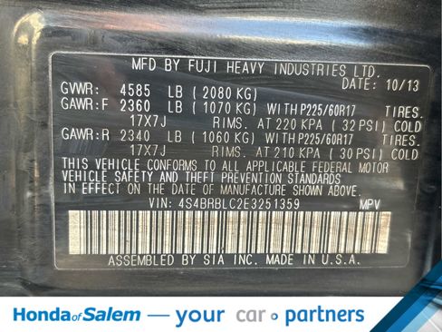 Used 2014 Subaru Outback 2.5i Limited w/ Moonroof Package image 23