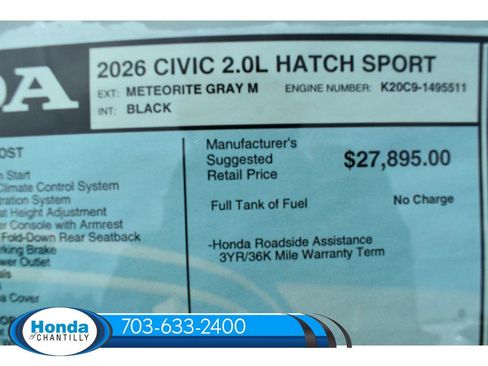 New 2026 Honda Civic Sport image 32