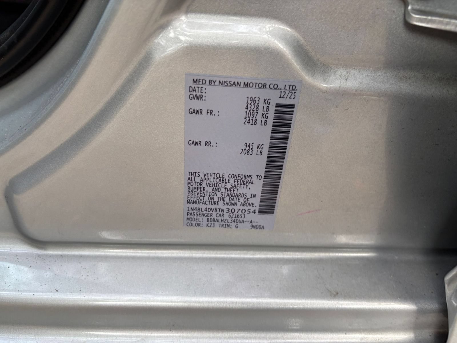 Used 2026 Nissan Altima 2.5 SV FWD image 28