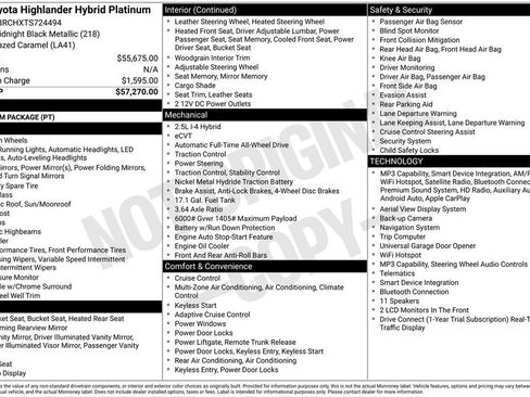 Used 2026 Toyota Highlander Platinum AWD/4WD image 33