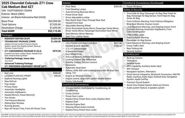 Used 2025 Chevrolet Colorado Z71 w/ Midnight Edition AWD/4WD image 20