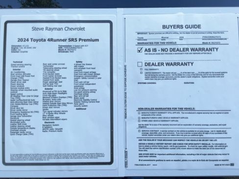 Used 2024 Toyota 4Runner SR5 Premium w/ Moonroof Package AWD/4WD image 31