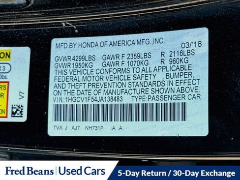 Used 2018 Honda Accord EX-L image 37