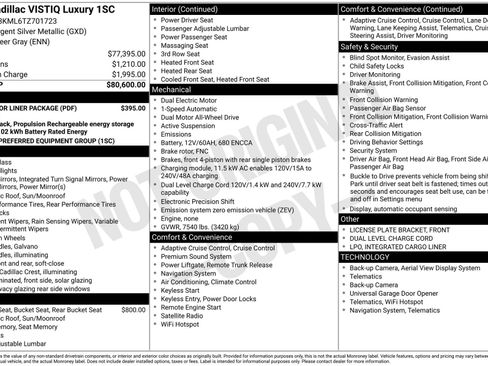 New 2026 Cadillac Vistiq Luxury w/ LPO, Floor Liner Package AWD/4WD image 40