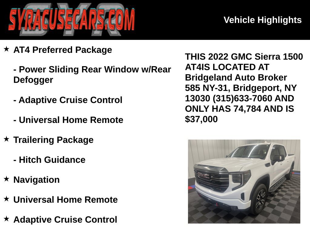 Used 2022 GMC Sierra 1500 AT4 w/ AT4 Preferred Package AWD/4WD image 5