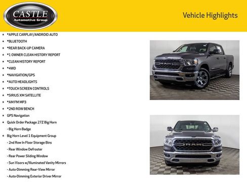 Used 2022 RAM 1500 Big Horn AWD/4WD image 3