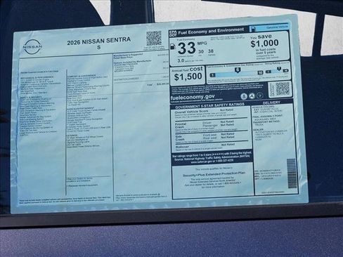 New 2026 Nissan Sentra S w/ Floor Mat Package image 16