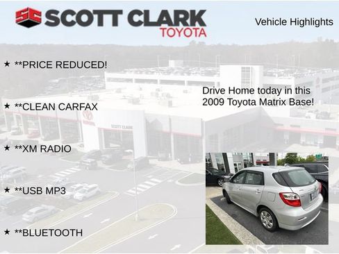Used 2009 Toyota Matrix w/ PWR Pkg FWD image 10