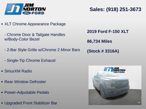 Used 2019 Ford F150 XLT w/ Equipment Group 302A Luxury AWD/4WD image 18