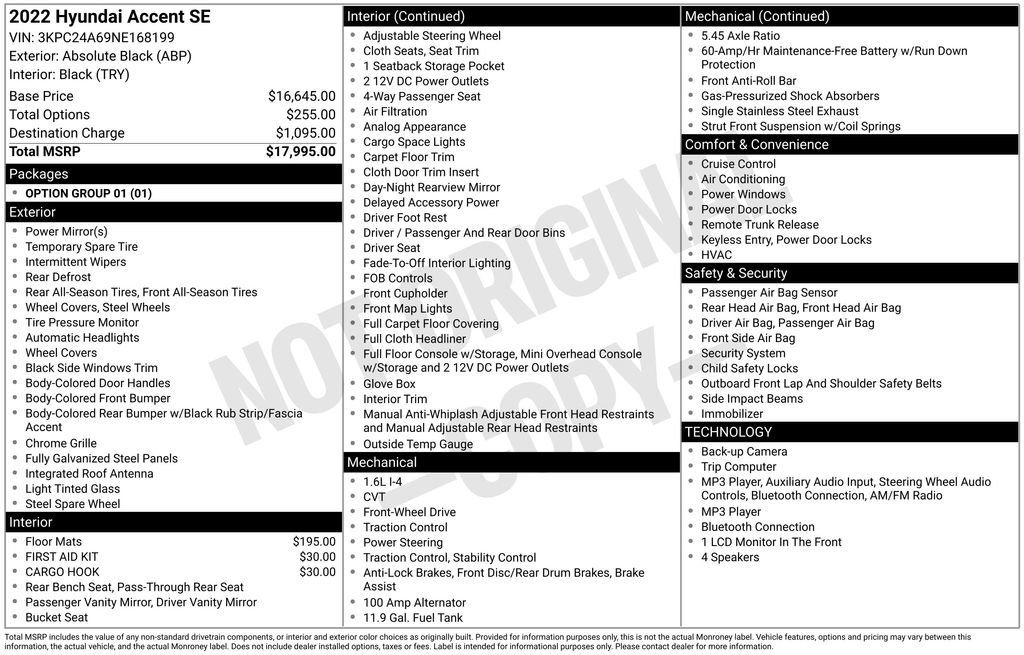 Used 2022 Hyundai Accent SE FWD image 15