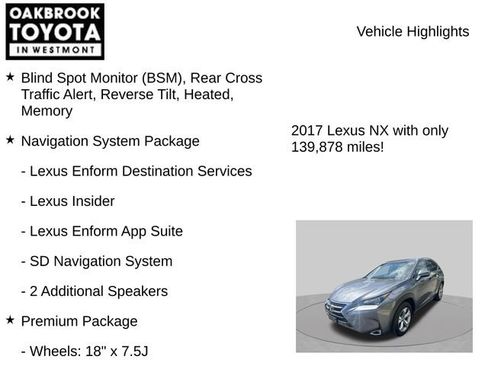 Used 2017 Lexus NX 200t AWD w/ Premium Package image 5