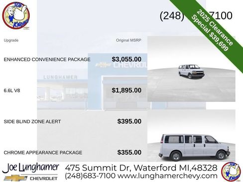 New 2025 Chevrolet Express 2500 w/ Enhanced Convenience Package RWD image 12