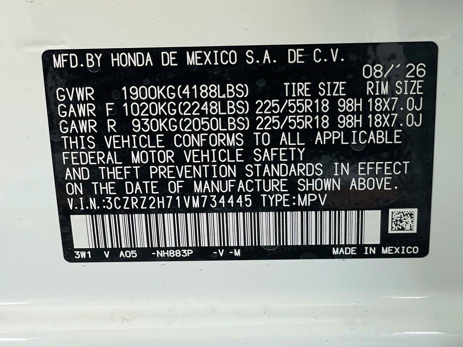 New 2027 Honda HR-V EX-L image 25