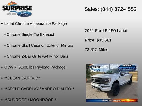 Used 2021 Ford F150 Lariat w/ Equipment Group 502A High AWD/4WD image 17