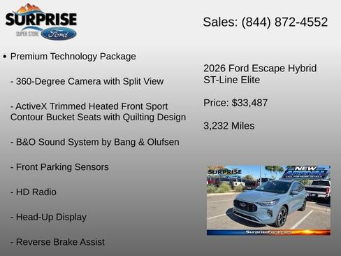 Used 2026 Ford Escape ST-Line Elite w/ Premium Technology Package AWD/4WD image 12