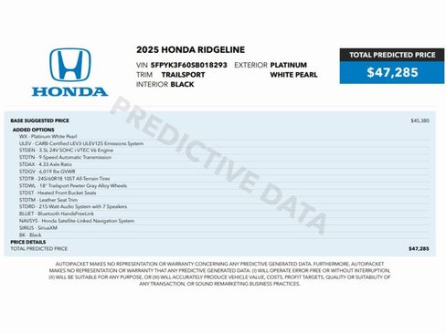 Used 2025 Honda Ridgeline TrailSport image 2