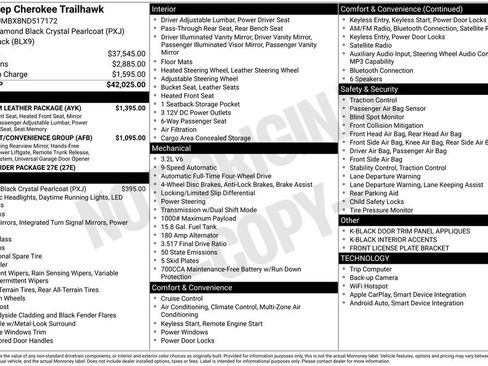 Certified 2022 Jeep Cherokee Trailhawk w/ Premium Leather Package image 7