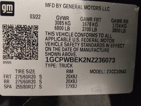 Used 2022 Chevrolet Silverado 1500 Custom RWD image 33