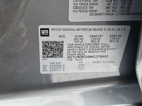 Used 2021 GMC Sierra 1500 SLT w/ SLT Convenience Package AWD/4WD image 40