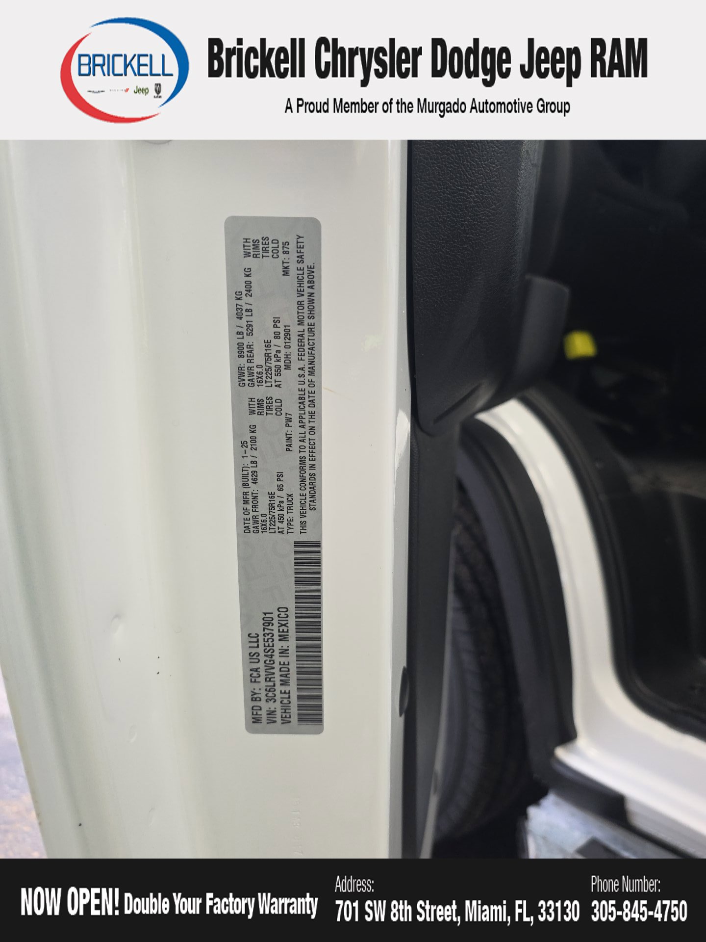 Used 2025 RAM ProMaster 2500 w/ U-Haul Equipment Group FWD image 8
