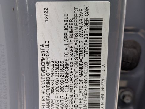 Certified 2022 Honda Accord Sport image 33