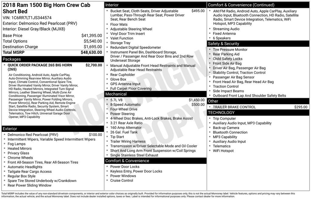 Used 2018 RAM 1500 Big Horn AWD/4WD image 27