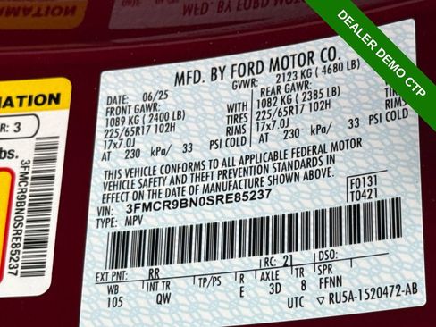 Used 2025 Ford Bronco Sport Big Bend w/ Convenience Package image 25