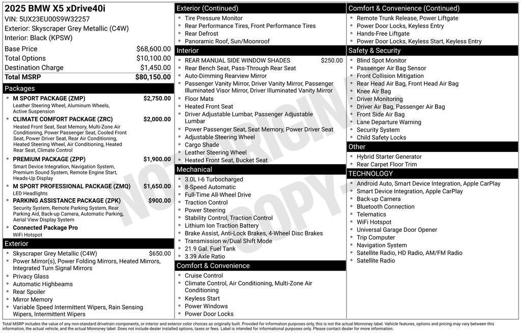 Used 2025 BMW X5 xDrive40i w/ M Sport Package AWD/4WD image 21