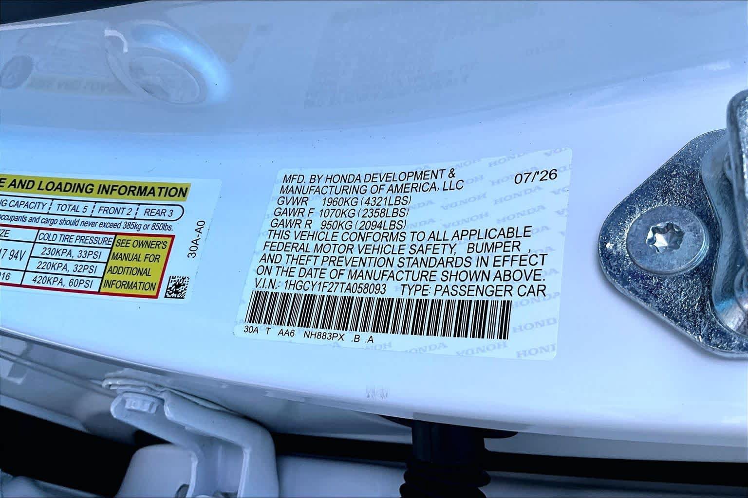 New 2026 Honda Accord LX image 18