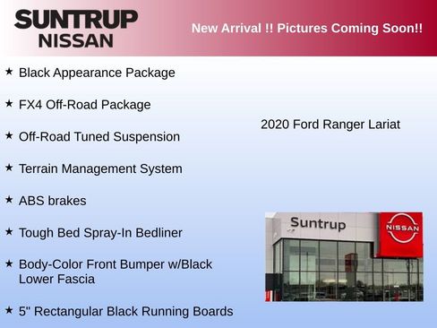 Used 2020 Ford Ranger Lariat w/ Equipment Group 501A Mid image 3