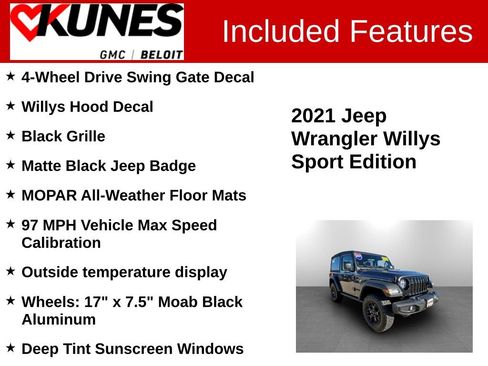 Used 2021 Jeep Wrangler Sport image 3