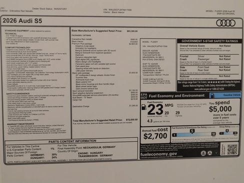 New 2026 Audi S5 Premium Plus AWD/4WD image 39