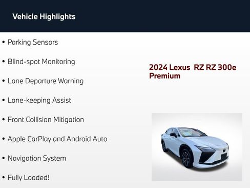 Used 2024 Lexus RZ 300e Premium w/ Accessory Package (2T) FWD image 4