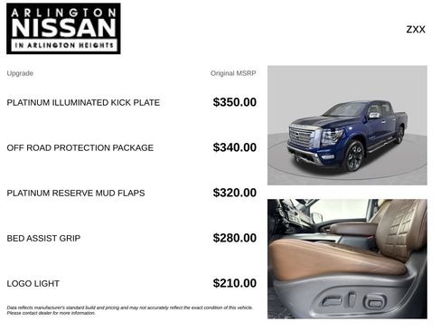 Certified 2023 Nissan Titan Platinum Reserve w/ Off Road Protection Package AWD/4WD image 4