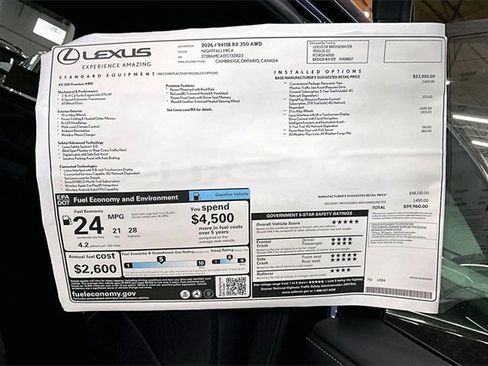 New 2026 Lexus RX 350 Premium image 13