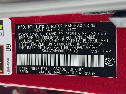 Used 2022 Lexus ES 350 F Sport image 32