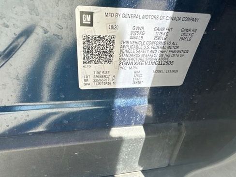 Used 2021 Chevrolet Equinox LT w/ LPO, Floor Liner Package FWD image 12