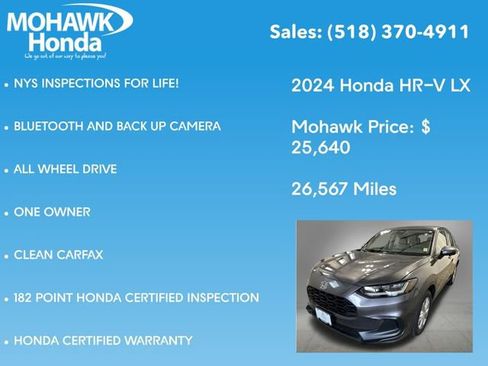 Certified 2024 Honda HR-V LX image 8