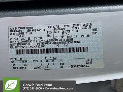 Used 2016 Ford F150 XLT w/ Equipment Group 301A Mid AWD/4WD image 30