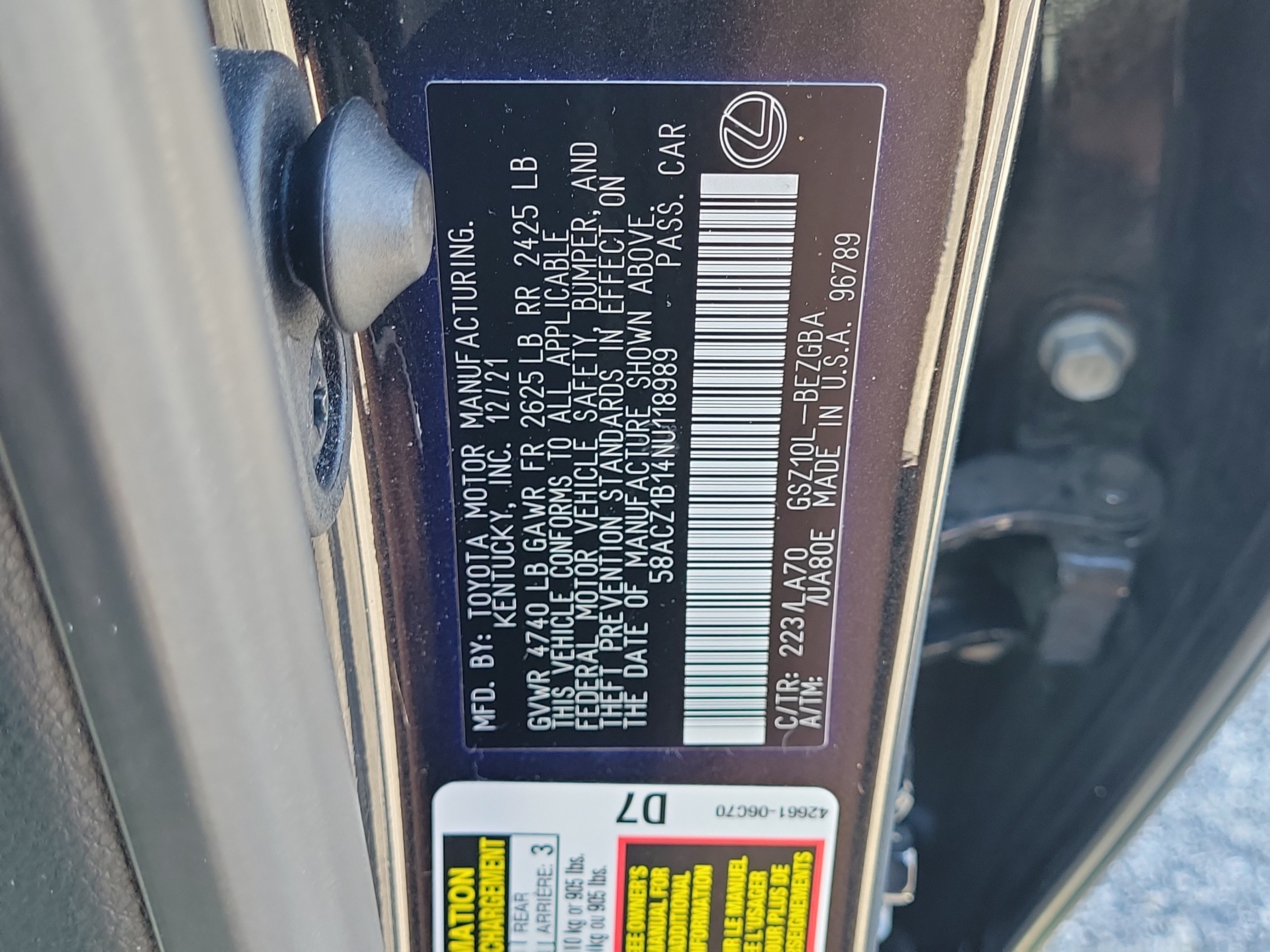 Used 2022 Lexus ES 350 w/ Accessory Package FWD image 23