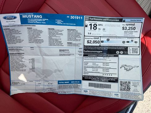 Used 2017 Ford Mustang GT Premium w/ Equipment Group 401A RWD image 18
