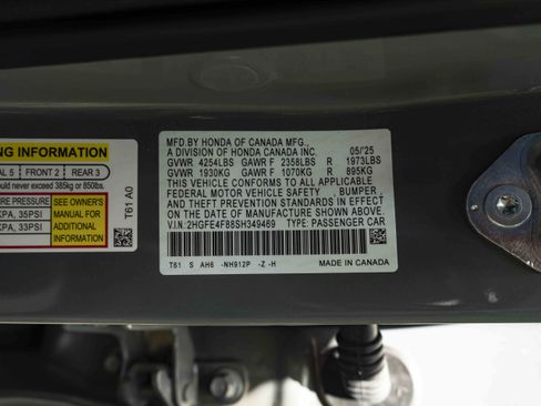 Used 2025 Honda Civic FWD Hybrid Sedan image 45