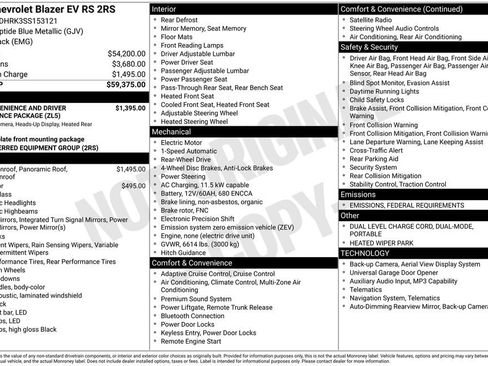 New 2025 Chevrolet Blazer EV RS image 6