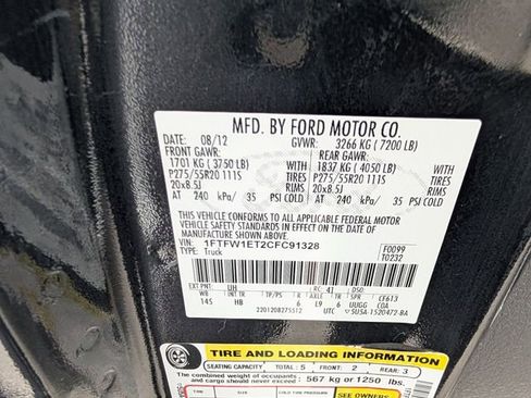 Used 2012 Ford F150 Lariat w/ Lariat Chrome Pkg image 25