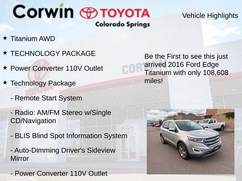 Used 2016 Ford Edge Titanium w/ Technology Package AWD/4WD image 4