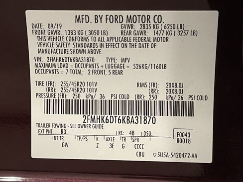 Used 2019 Ford Flex Limited w/ Equipment Group 303A AWD/4WD image 25