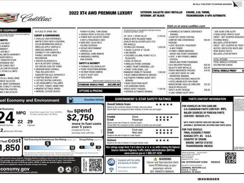 Used 2022 Cadillac XT4 Premium Luxury w/ LPO, Radiant Package image 8