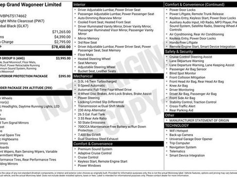 New 2026 Jeep Grand Wagoneer Limited w/ Premium Group II AWD/4WD image 31