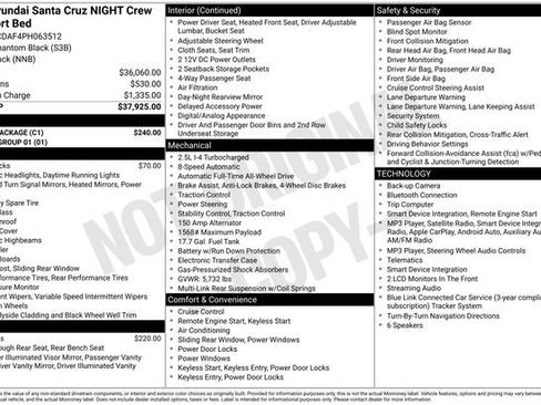 Used 2023 Hyundai Santa Cruz Night w/ Cargo Package AWD/4WD image 6